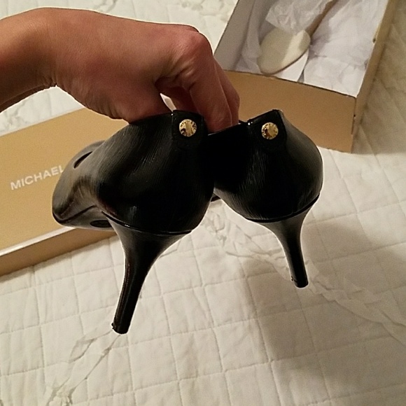 Michael Kors Black Patent Heels - Picture 6 of 7